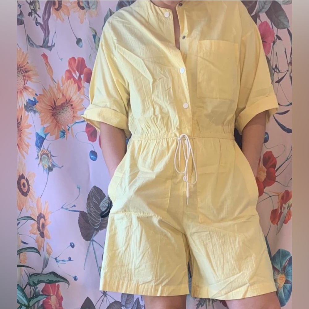 Adorable Pastel Yellow One piece Romper Playsuit